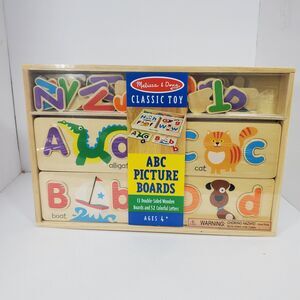 Melissa And Doug ABC Picture Board  Wooden Classic Toy 4And Up